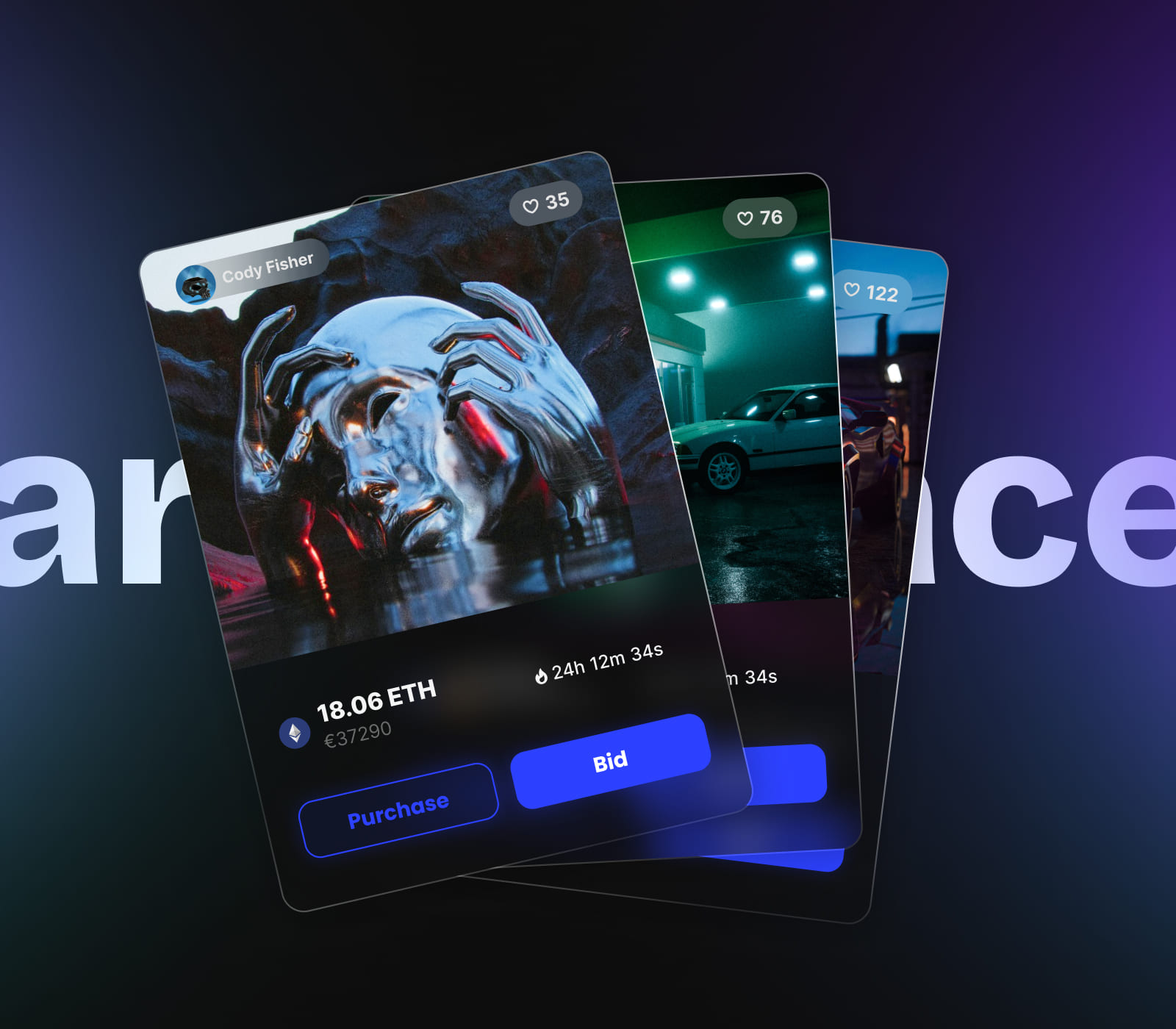 NFT marketplace collectible cards